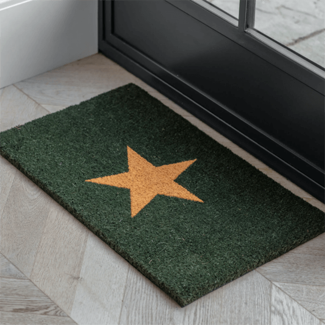 Garden Trading Forest Green Star Doormat Small